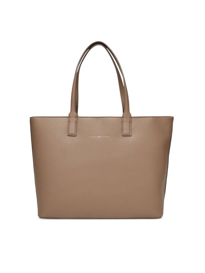 Tommy Hilfiger Kabelka Tommy Hilfiger Th Logotape Tote AW0AW17449 Béžová