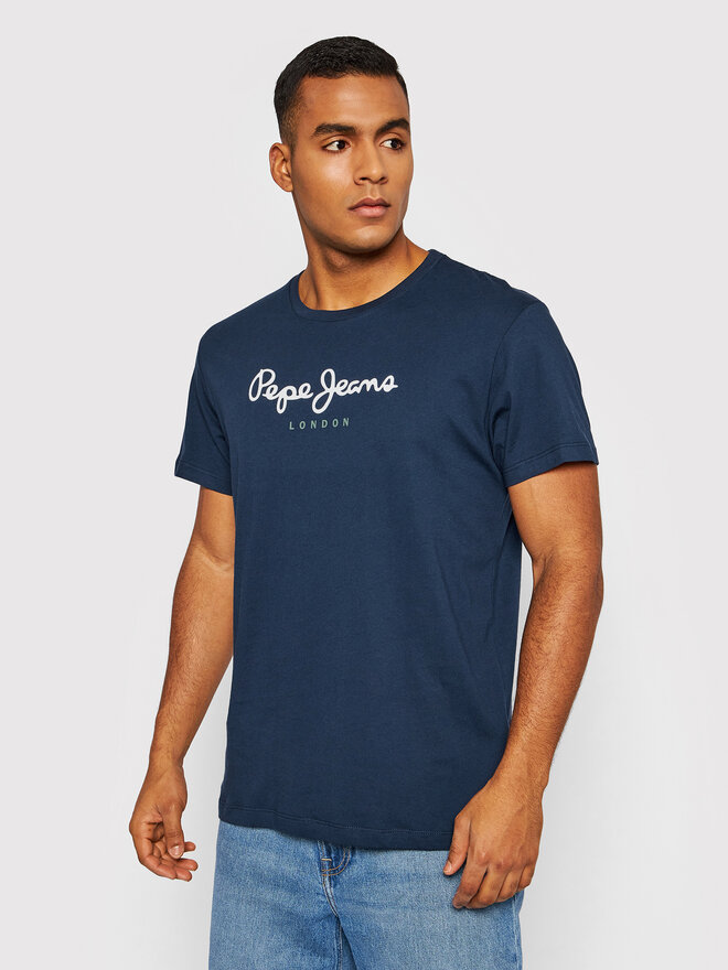 Pepe Jeans Pepe Jeans Póló Eggo PM508208 Sötétkék Regular Fit