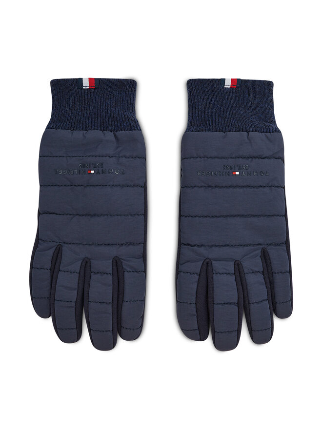 Tommy Hilfiger Moške rokavice Tommy Hilfiger Th Established Mix Nylon Gloves AM0AM07884 Mornarsko modra