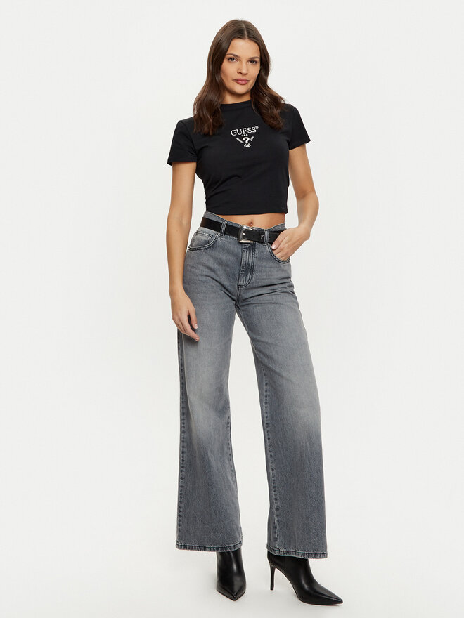 Guess Guess Marškinėliai V4YI20 KCDH1 Juoda Boxy Fit