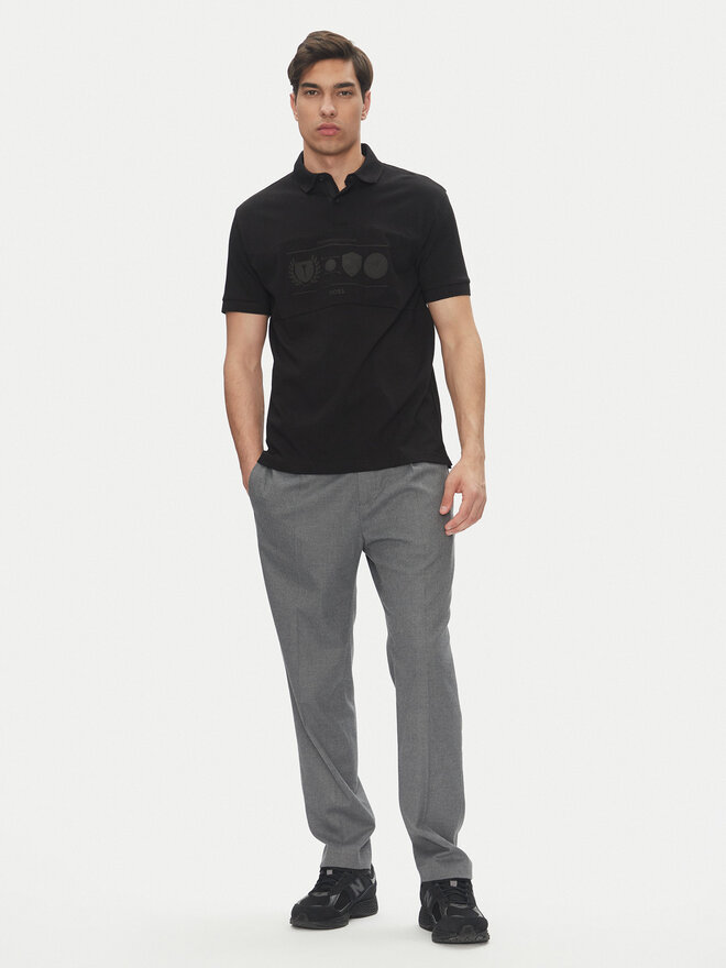 BOSS BOSS Pólóing Percy Heritage 50538111 Fekete Relaxed Fit
