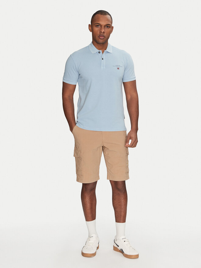 Napapijri Napapijri Poloshirt Elbas NP0A4GDL Himmelblau Regular Fit