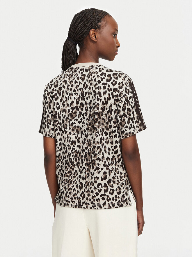 adidas adidas T-Shirt Seasonal Essentials Animal Print KH1549 Beige Regular Fit