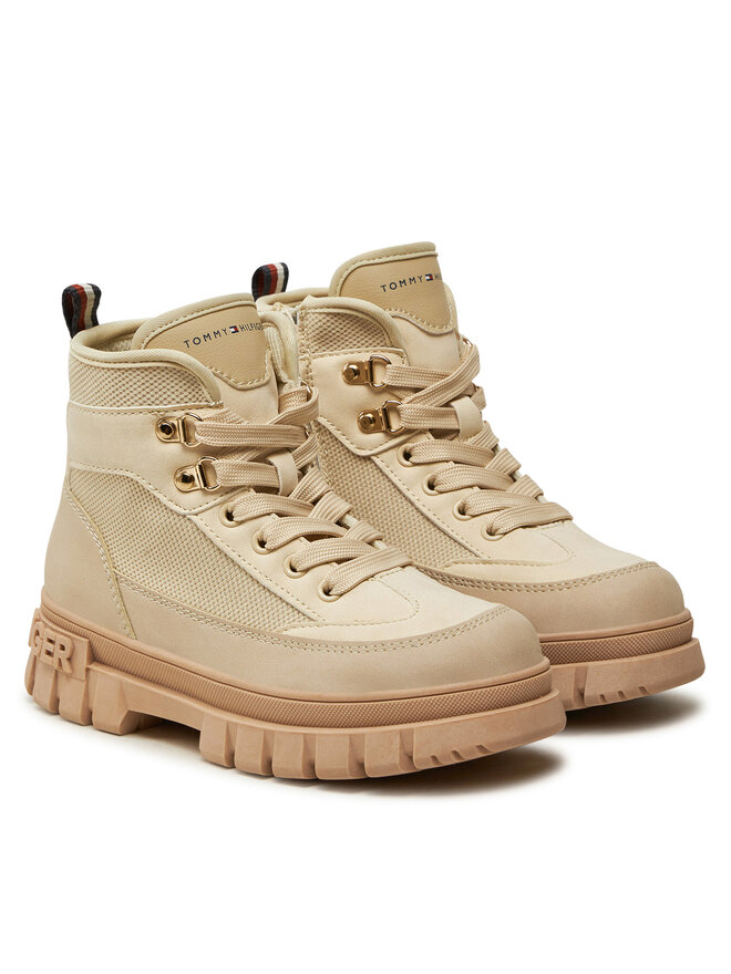 Tommy Hilfiger Polacchine Tommy Hilfiger Lace-Up Bootie T3A5-33602-1698 M Beige