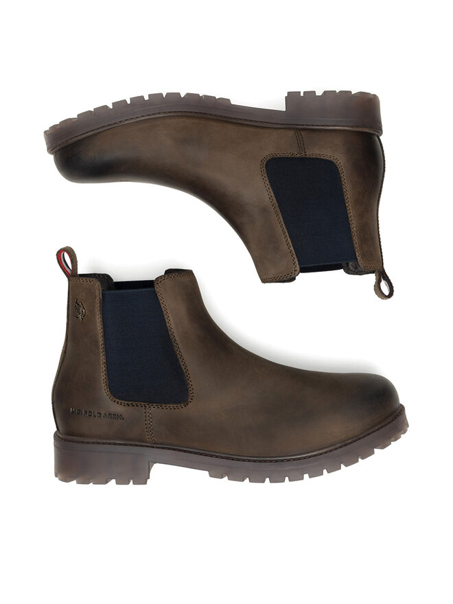 U.S. Polo Assn. Kotníková obuv s elastickým prvkem U.S. Polo Assn. YUMI001M/DLE1 Hnědá