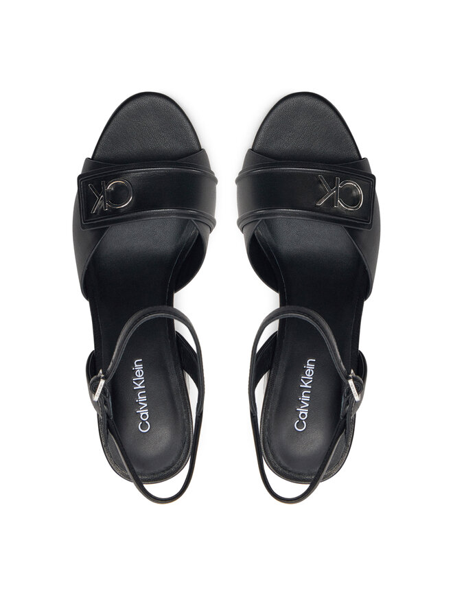Calvin Klein Σανδάλια Calvin Klein Heel Sandal 85 Relock Lth HW0HW01937 Μαύρο