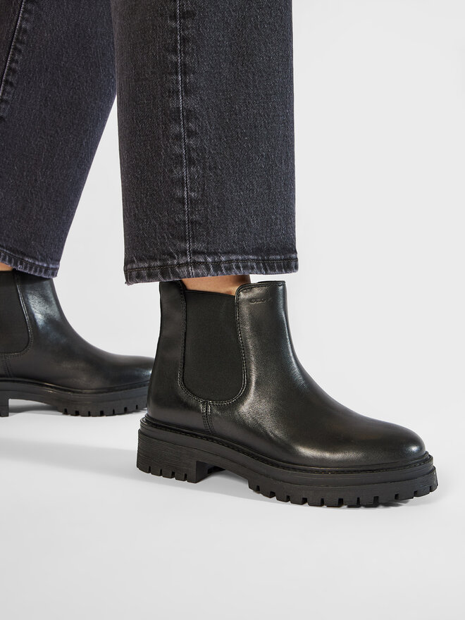 Geox Kotníková obuv s elastickým prvkem Geox D Iridea B D04HRB 00043 C9999 Černá