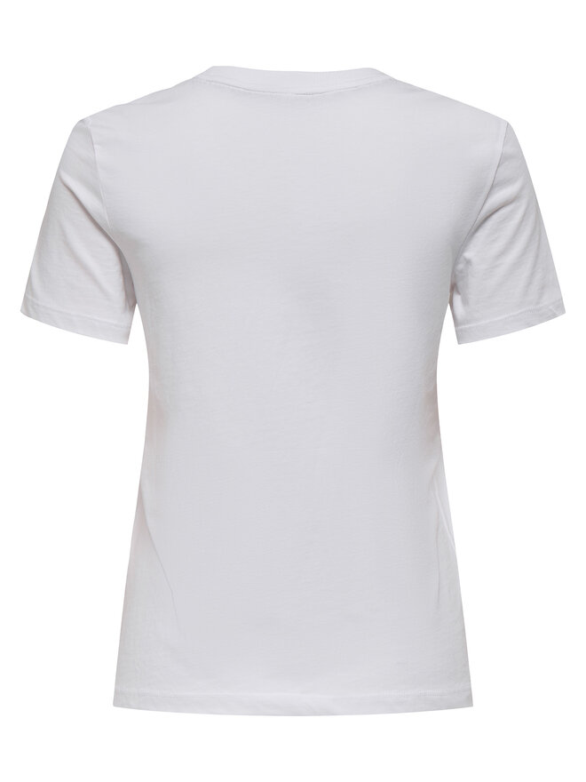 ONLY ONLY Marškinėliai Fun Life 15349901 Balta Regular Fit