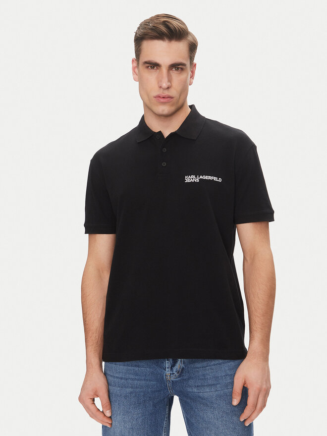 Karl Lagerfeld Jeans Karl Lagerfeld Jeans Poloshirt A2M17094 Schwarz Regular Fit