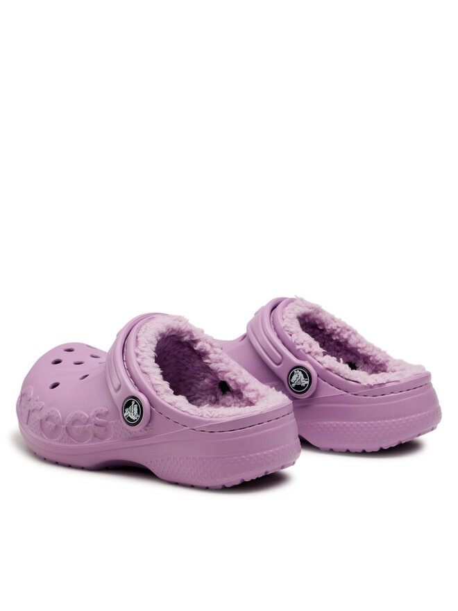 Crocs Klapki Crocs Baya Lined Clog K 207500-5Q5 Fioletowy