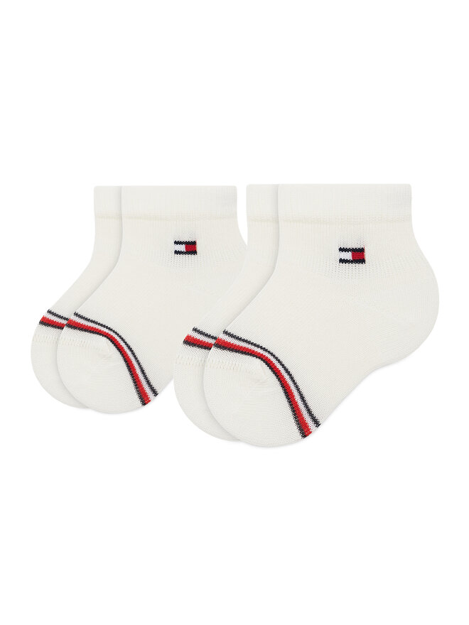 Tommy Hilfiger Комплект 2 чифта дълги чорапи детски Tommy Hilfiger 701220516 Бял