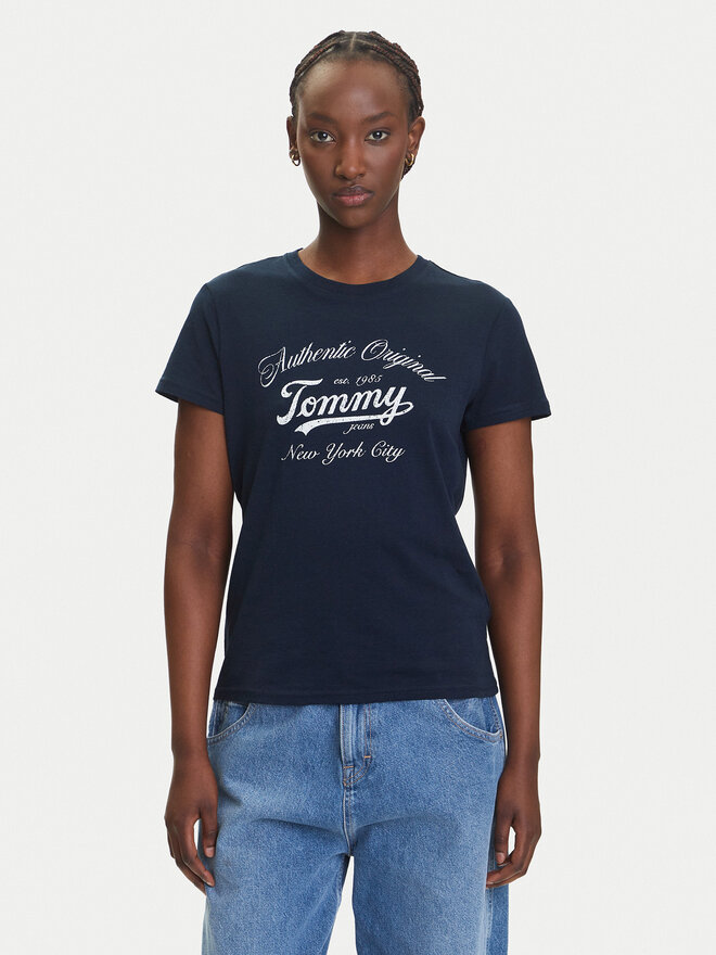 Tommy Jeans Tommy Jeans Póló Essential DW0DW21404 Sötétkék Regular Fit
