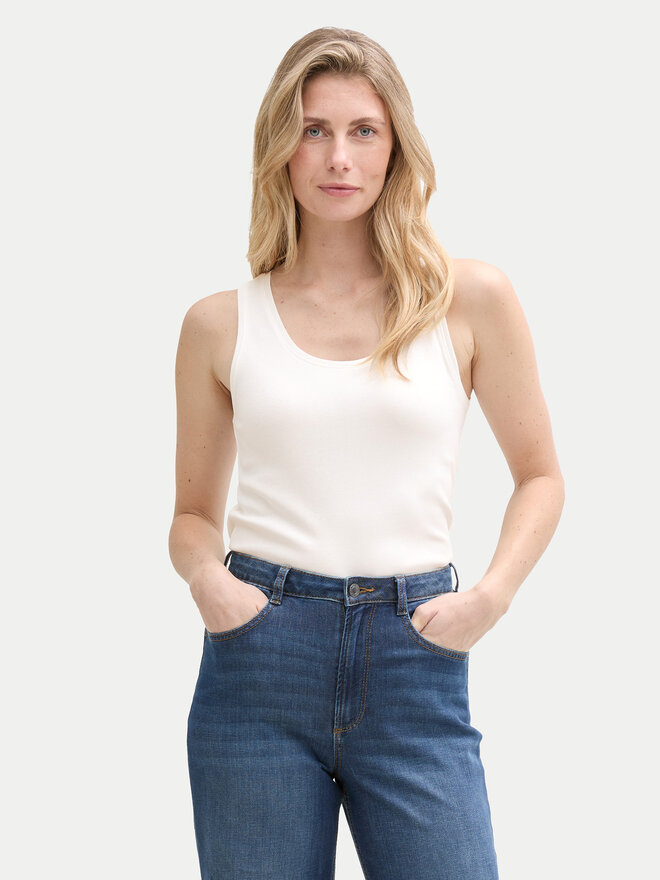 Tom Tailor Tom Tailor Τοπ 1045540 Λευκό Regular Fit
