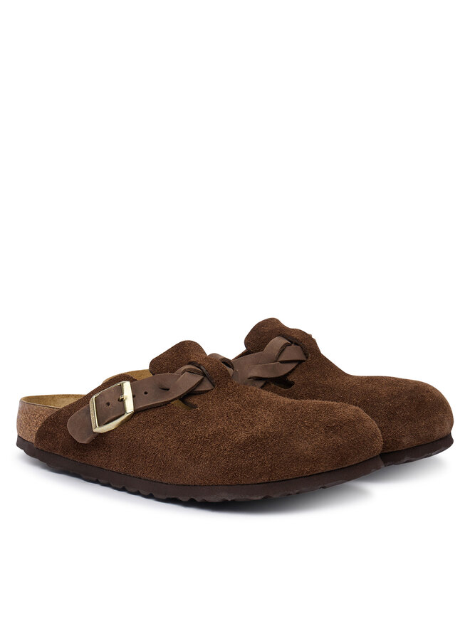 Birkenstock Pantoletten Birkenstock Boston Braided 1031716 Braun