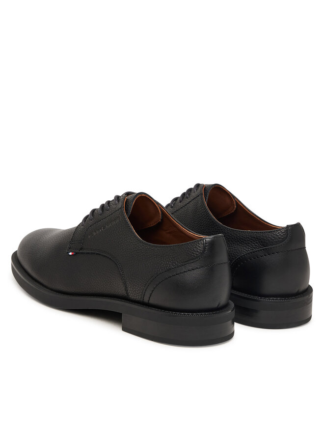 Tommy Hilfiger Halbschuhe Tommy Hilfiger Lth Mix Dress Hilfiger Shoe FM0FM06086 Schwarz