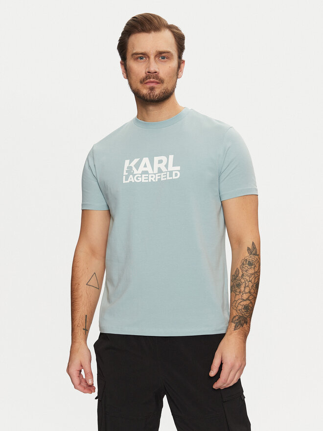 KARL LAGERFELD KARL LAGERFELD Camiseta 755087 551235 Celeste Regular Fit