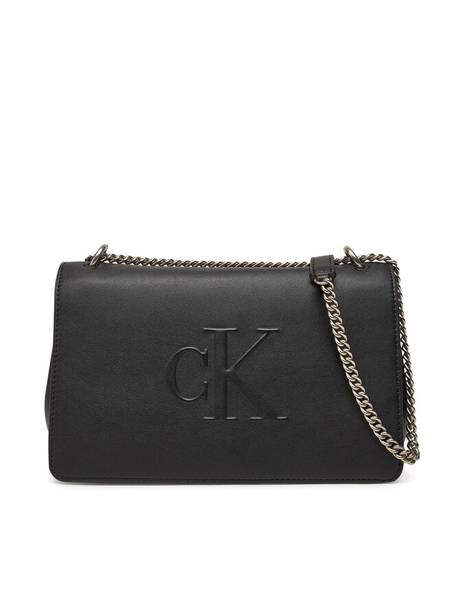 Calvin Klein Jeans Táska Calvin Klein Jeans Sculpted Ew Flap Conv Chain LV04K3035G Fekete