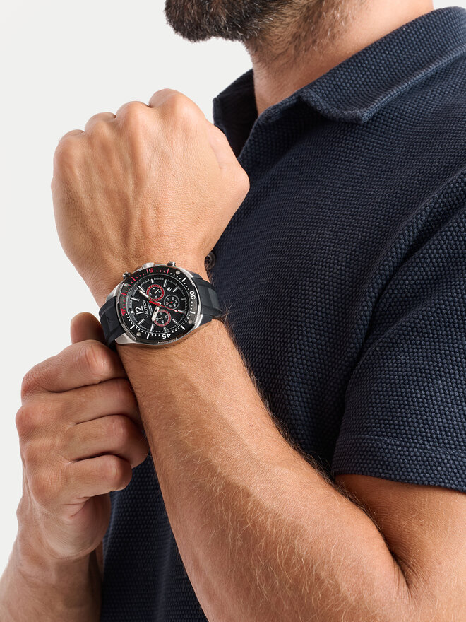 Nautica Ρολόι Nautica Sporty Chronograph NAPBSS501 Ασημί