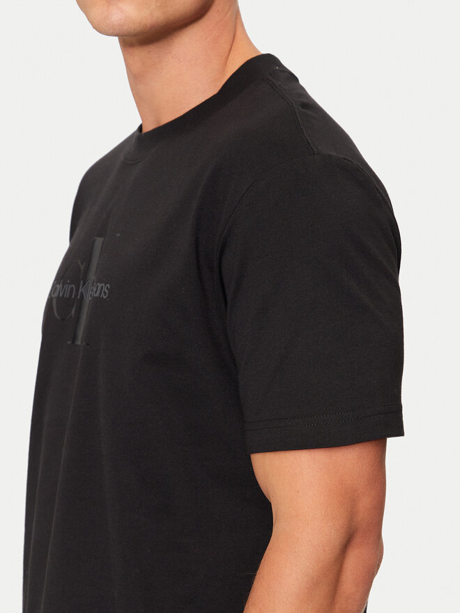 Calvin Klein Jeans Calvin Klein Jeans Camiseta Shiny Monologo J30J327109 Negro Regular Fit
