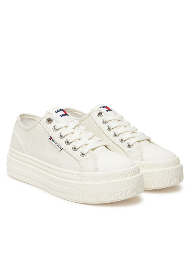 Tommy Jeans Sneakersy Tommy Jeans Tjw Foxing Flatform Lc EN0EN02736 Biały