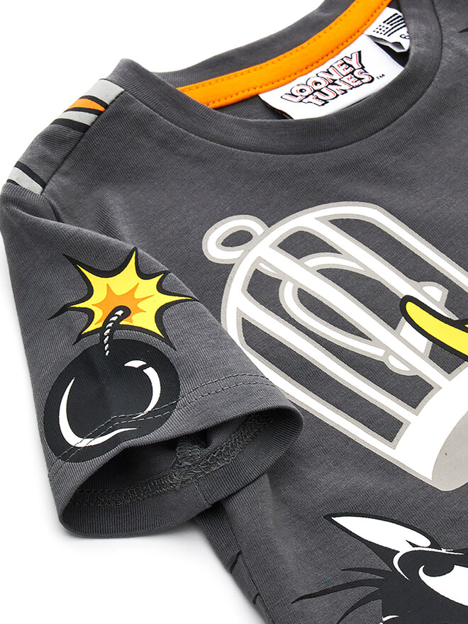 Original Marines Original Marines Marškinėliai LOONEY TUNES DDPV0346NM Pilka Regular Fit