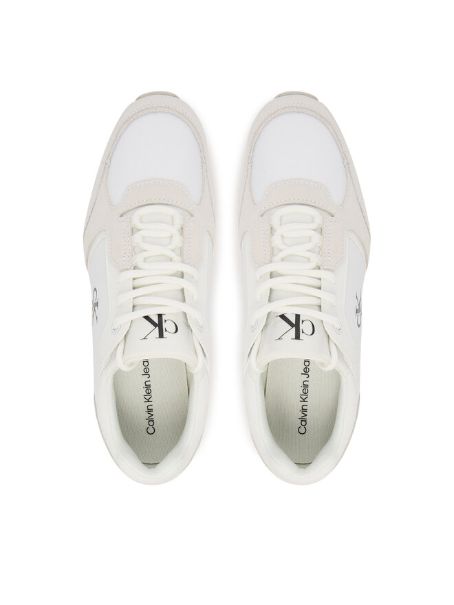 Calvin Klein Jeans Αθλητικά Calvin Klein Jeans Runner Laceup Sock Mg Nylon Mix YW0YW01644 Λευκό