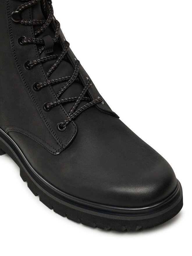 Calvin Klein Jeans Zimske čizme Calvin Klein Jeans Eva Boot Mid Laceup Rebellious YM0YM01071 Crna