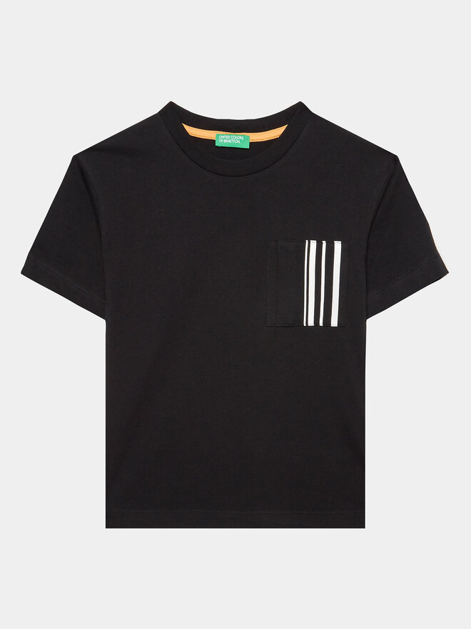 United Colors Of Benetton United Colors Of Benetton Marškinėliai 3096C10BK Juoda Regular Fit