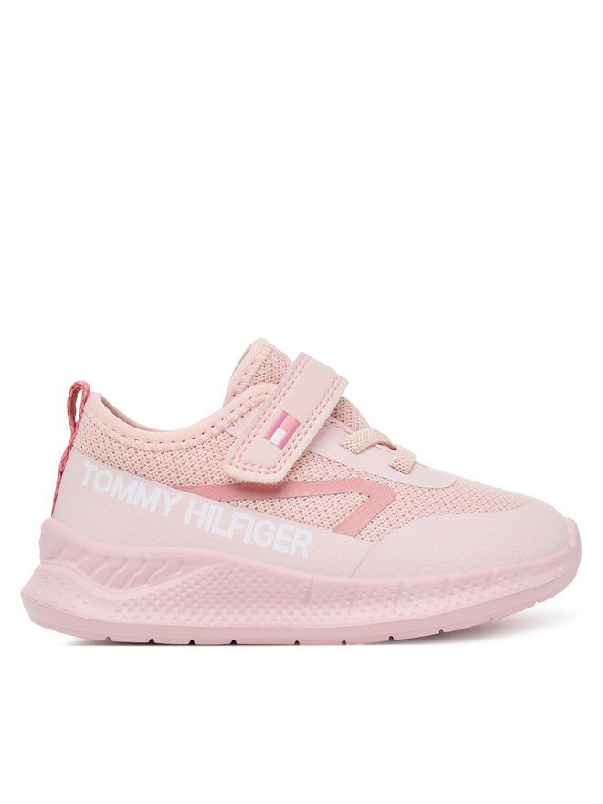 Tommy Hilfiger Сникърси Tommy Hilfiger Low Cut Lace-Up/Velcro Sneaker T1A9-33990-1843 M Розов