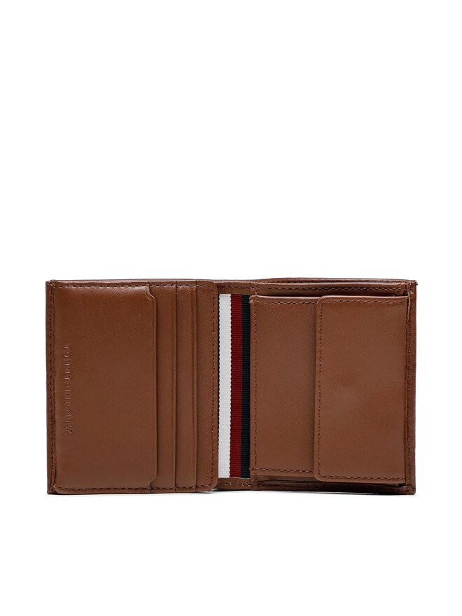 Tommy Hilfiger Geldbörse Tommy Hilfiger Th Premium Leather Trifold AM0AM10992 Braun