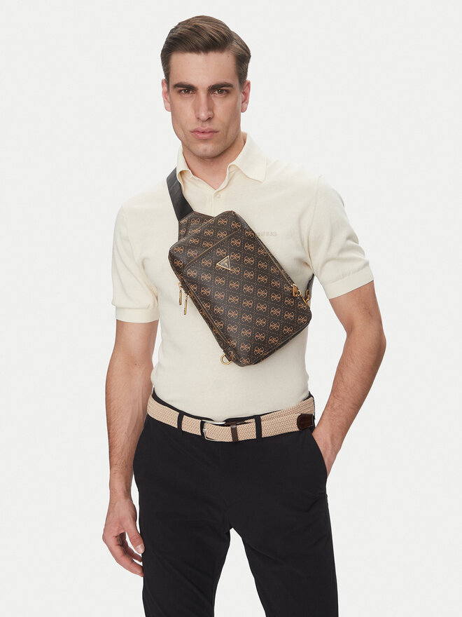 Guess Torbica za okrog pasu Guess MIlano HMMILO P5226 Rjava