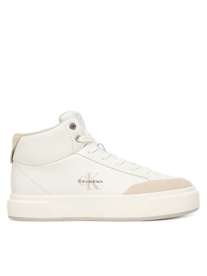 Calvin Klein Sneakers Calvin Klein Basket Cups High Laceup Lth Mix YW0YW02024 Bianco