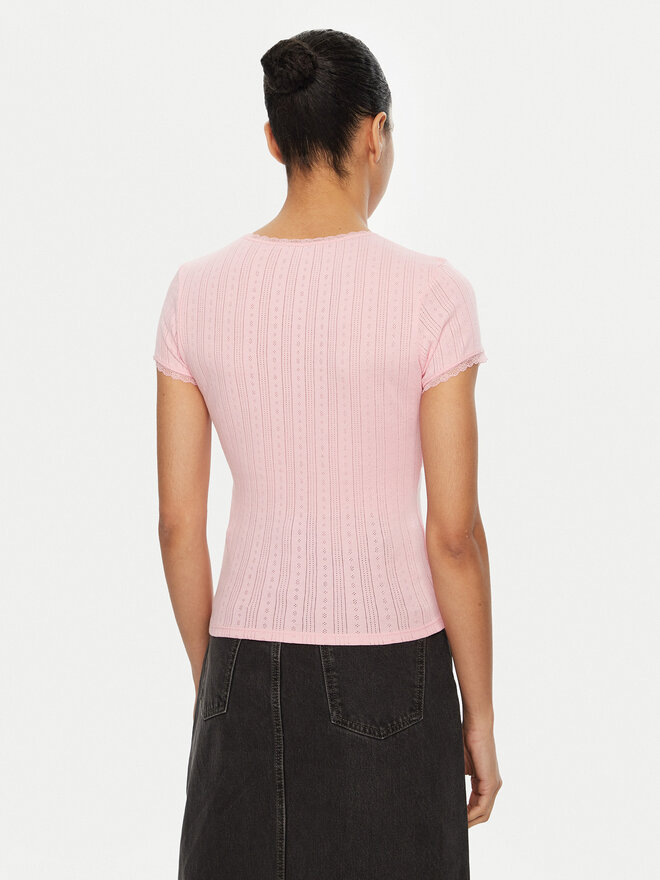 Tommy Jeans Tommy Jeans Marškinėliai DW0DW19493 Rožinė Slim Fit