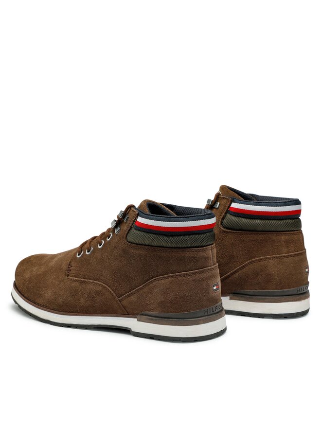 Tommy Hilfiger Botines planos Tommy Hilfiger Outdoor Hilfiger Suede Boot FM0FM04200 Marrón