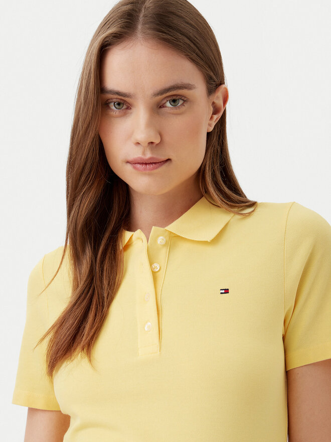 Tommy Hilfiger Tommy Hilfiger Поло 1985 WW0WW43225 Жовтий Slim Fit