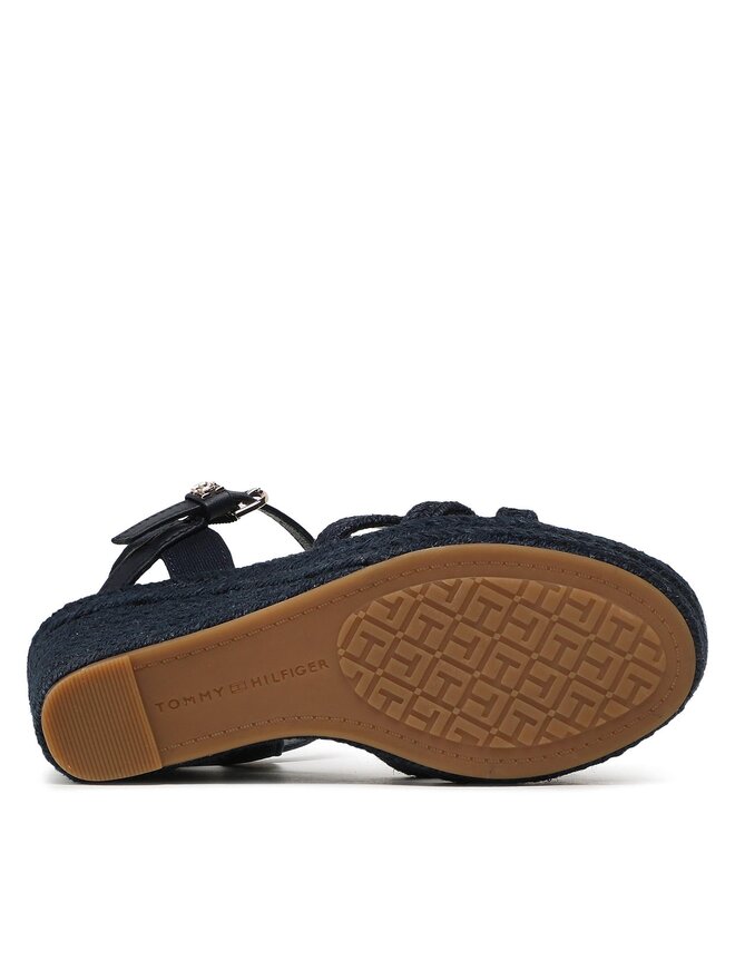 Espadrilles Tommy Hilfiger Essential Basic Wedge Sandal FW0FW07220 Dunkelblau eschuhe