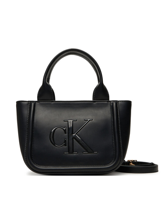 Calvin Klein Τσάντα Calvin Klein Bold Ck Small Tote With Strap LV04F3219G Μαύρο