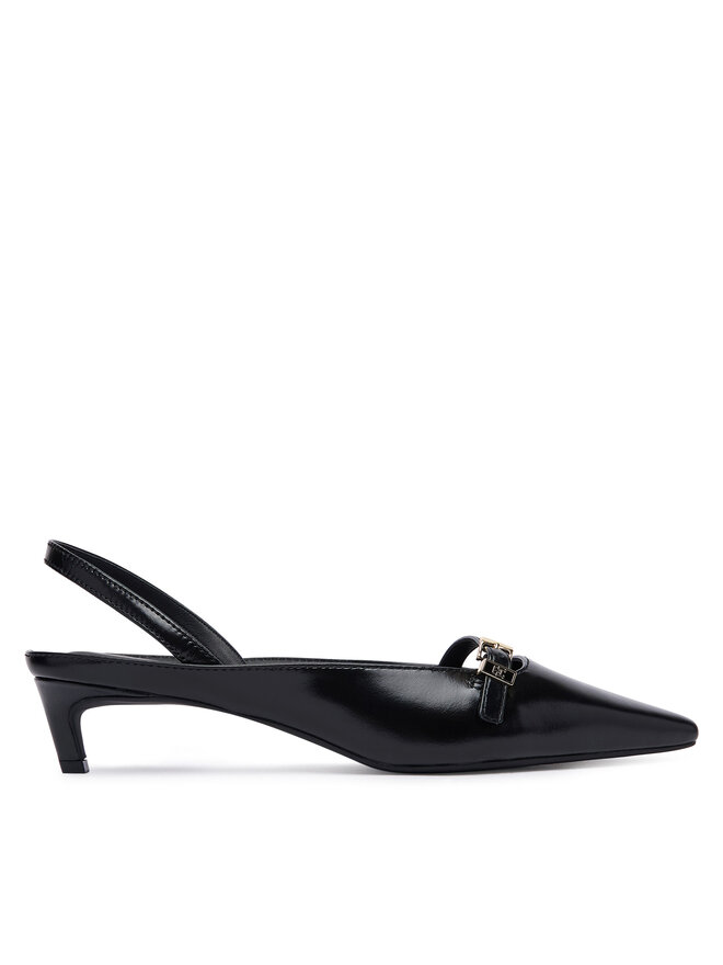 Tommy Hilfiger Pumps Tommy Hilfiger Th Buckle Kitten Slingback Pump FW0FW09384 Schwarz