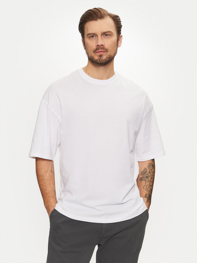 Jack&Jones Jack&Jones Póló Charge 12259975 Fehér Oversize