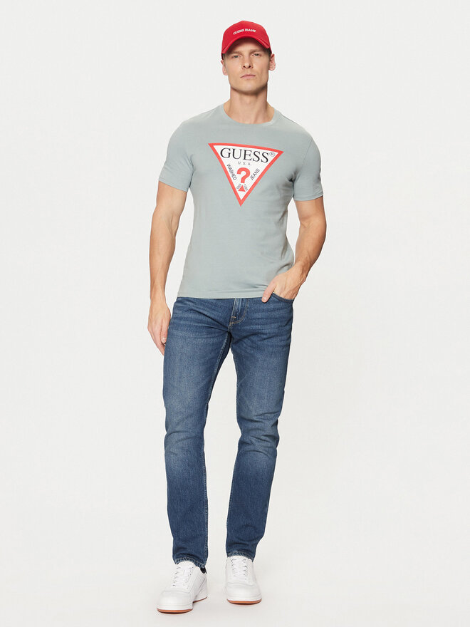 Guess Guess Marškinėliai M2YI71 I3Z14 Pilka Slim Fit