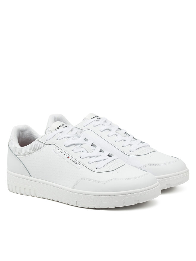 Tommy Hilfiger Αθλητικά Tommy Hilfiger Th Basket Core Lth Pinperf FM0FM05466 Λευκό