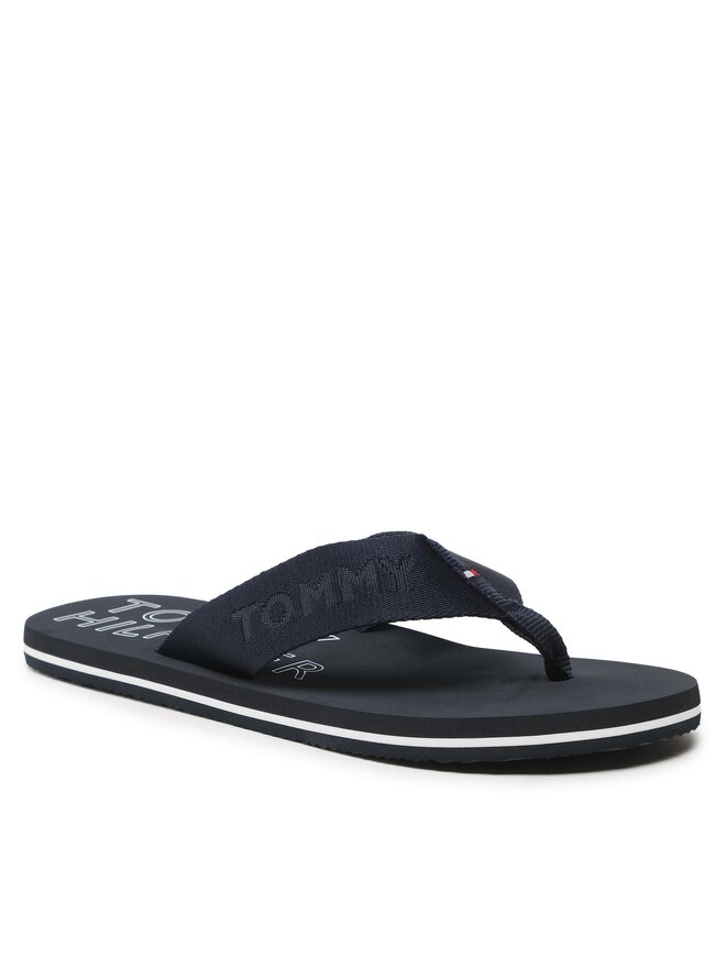Tommy Hilfiger Čības uz pirksta Tommy Hilfiger Tonal Hilfiger Beach Sandal FM0FM04472 Tumši zils