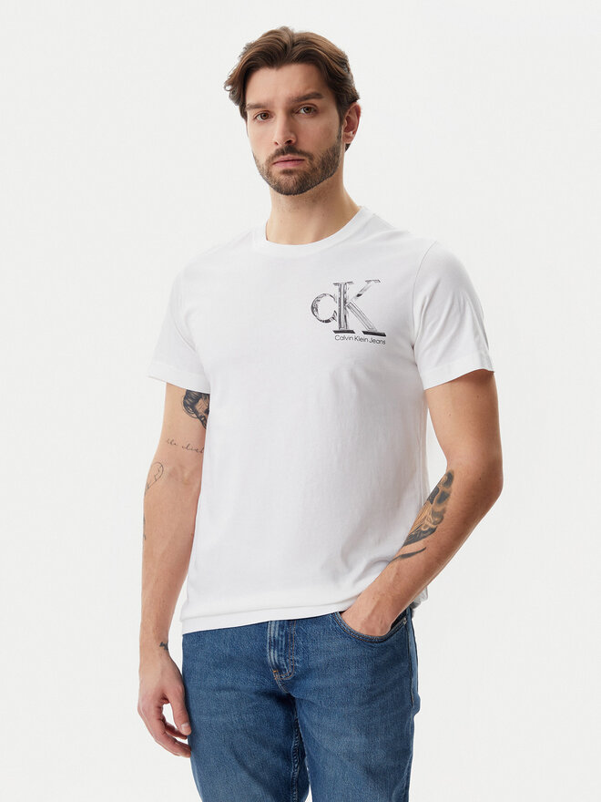 Calvin Klein Jeans Calvin Klein Jeans Camiseta Meta Monogram J30J325498 Blanco Regular Fit