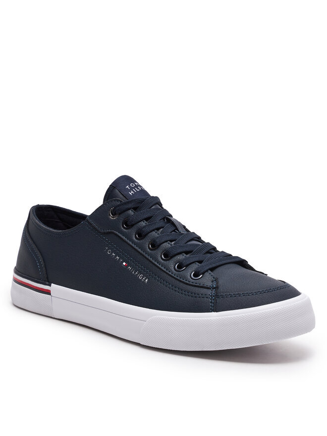 Tommy Hilfiger Tenisky Tommy Hilfiger Corporate Vulc Leather FM0FM04953 Tmavomodrá