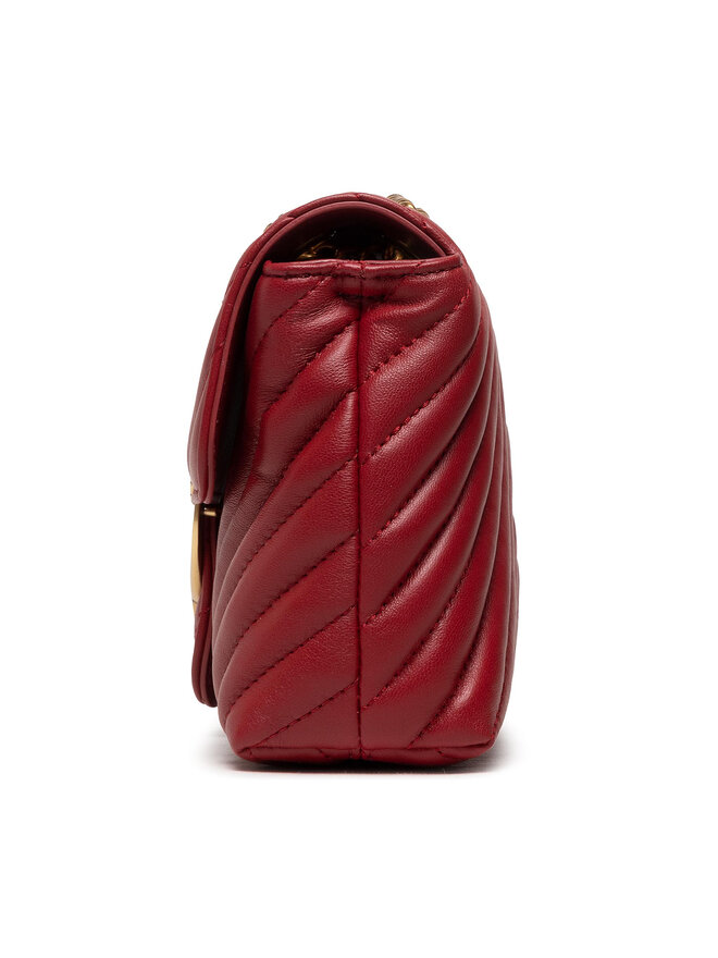 PINKO Handtasche Pinko Love Mini Lady Puff Chevron Cl Al 22-23 PLTT 1P22UN A03Z Rot