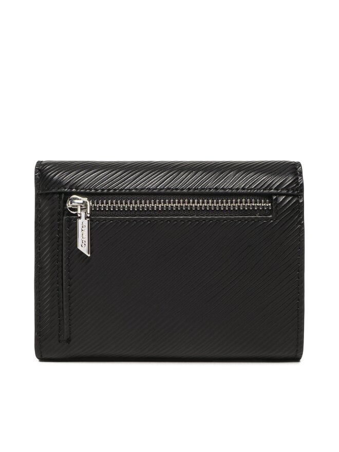 Calvin Klein Geldbörse Calvin Klein Ck Elevated Trifold Md Saffiano K60K610267 Schwarz
