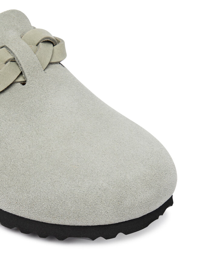 Birkenstock Pantoletten Birkenstock Boston Braided 1032933 Hellgrau