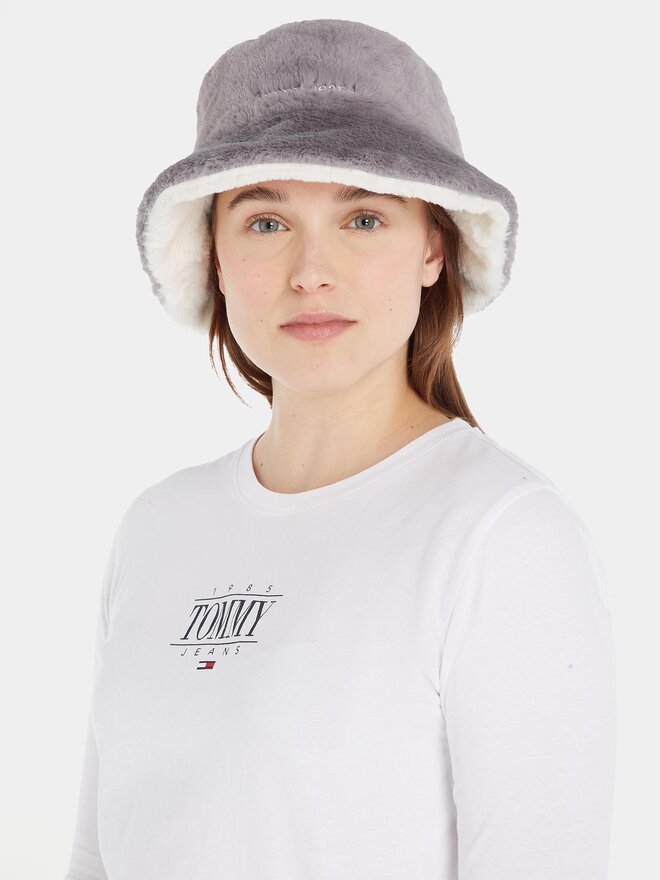 Tommy Jeans Cappello Tommy Jeans Tjw Fuzzy Rev. Bucket Hat AW0AW15459 Écru
