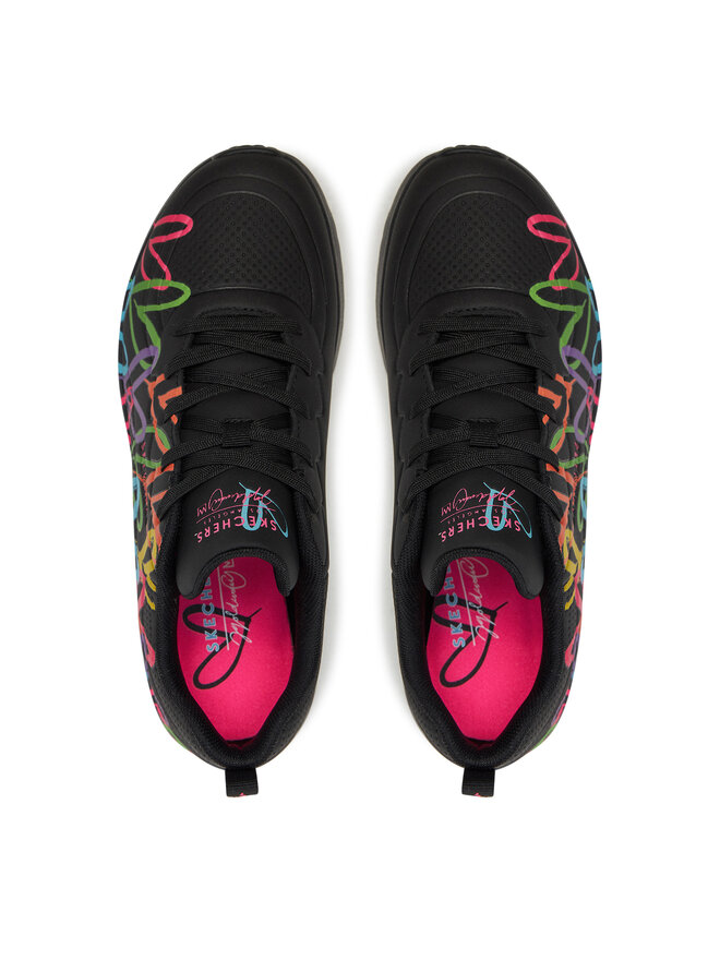Skechers Αθλητικά Skechers Uno Lite - Heat of Lights 177977/BKMT Μαύρο