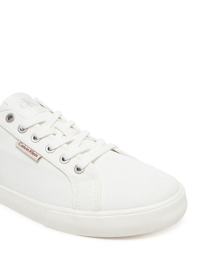 Calvin Klein Jeans Sneakers aus Stoff Calvin Klein Jeans Ess Vulc Low Mg Cv YM0YM01301 Weiß
